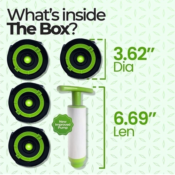 Brand New 4-Pack Burp Lids Curing Kit Wide Mouth Mason Jars Vacuum Seal w/ Pump - Picture 6 of 14